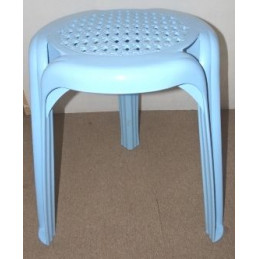 Tabouret 3 pieds Twist bleu...