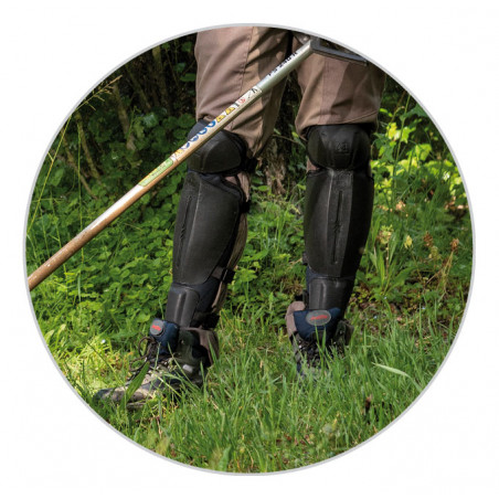 Protège Tibia travail débroussaillage anti coupe pied